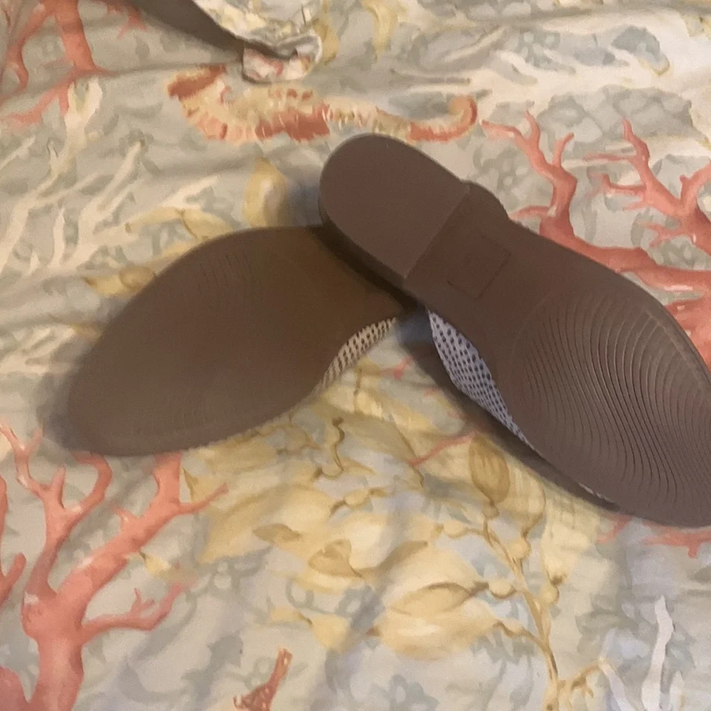 Time and Tru Women's Black and White Polka Dot Mules - Picture 3 of 4